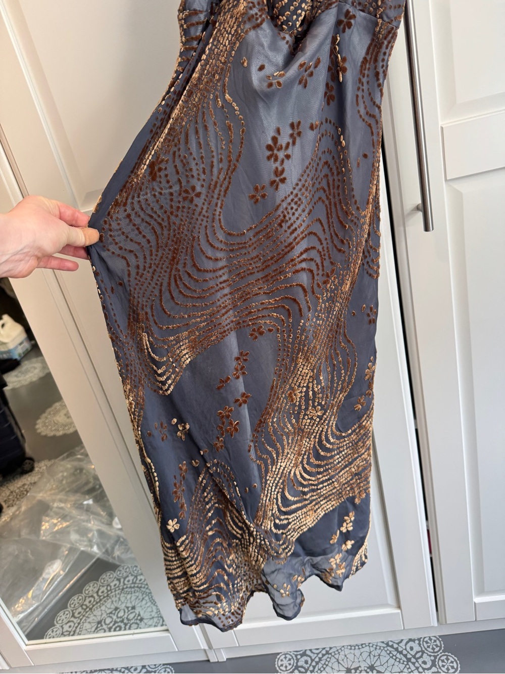 Vintage 90s ‘Events Australia’ Velvet Devoré Slip Dress - Picture 2 of 9